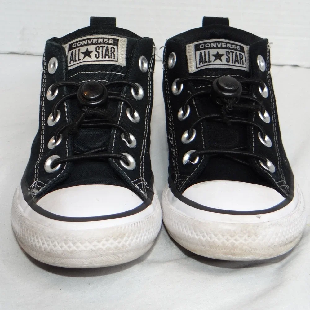 Converse Chuck‎ Taylor All Star Mid Top Black Canvas Youth Shoes Size 13